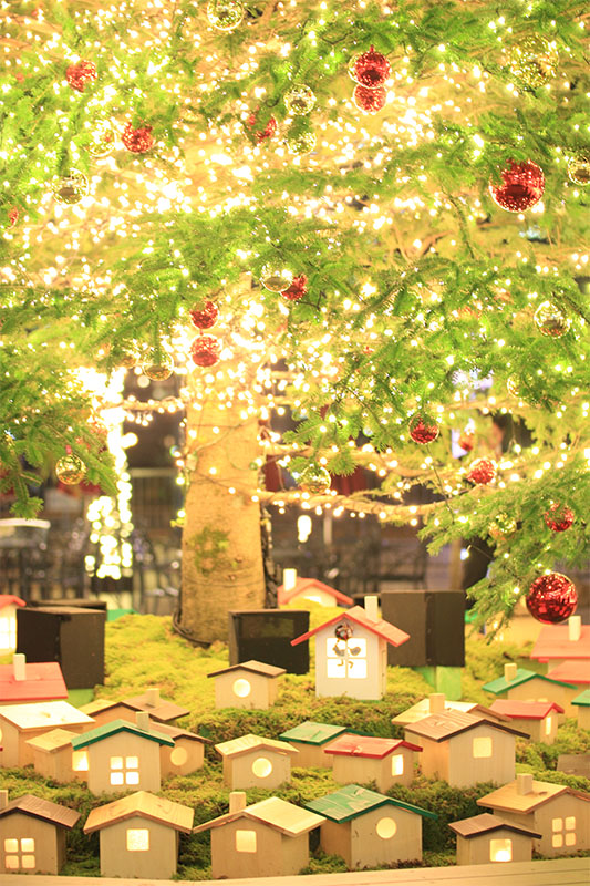 横浜ベイクォーターのクリスマスツリー（撮影：伊藤夏織）