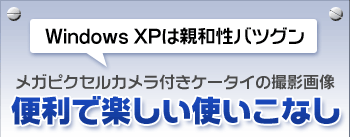 Windows XPは親和性バツグン メガピクセルカメラ付きケータイの撮影画像 便利で楽しい使いこなし