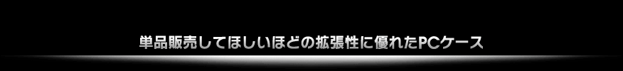 単品販売してほしいほどの拡張性に優れたPCケース
