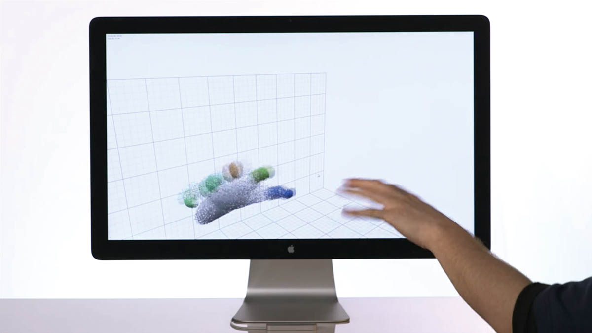 <a href="https://www.leapmotion.com/">●URL</a><br>指認識デバイスLeap Motion。BLAST BUSTERでは、Leap Motionによって最大10点のロックオンカーソルで、現れる敵を一網打尽にできる。