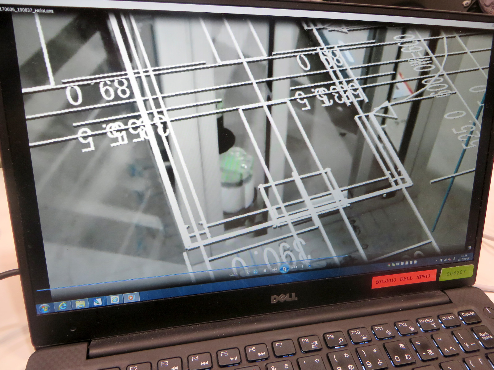 HoloLensから見える図面のイメージ