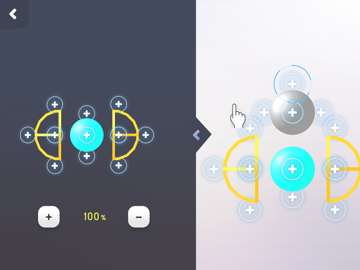 パーツとコアを＋部分でジョイントしよう