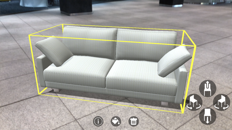 好きな配置で置くことができ、いろいろな角度からチェックできる。実際の家具ではこうはいかない。