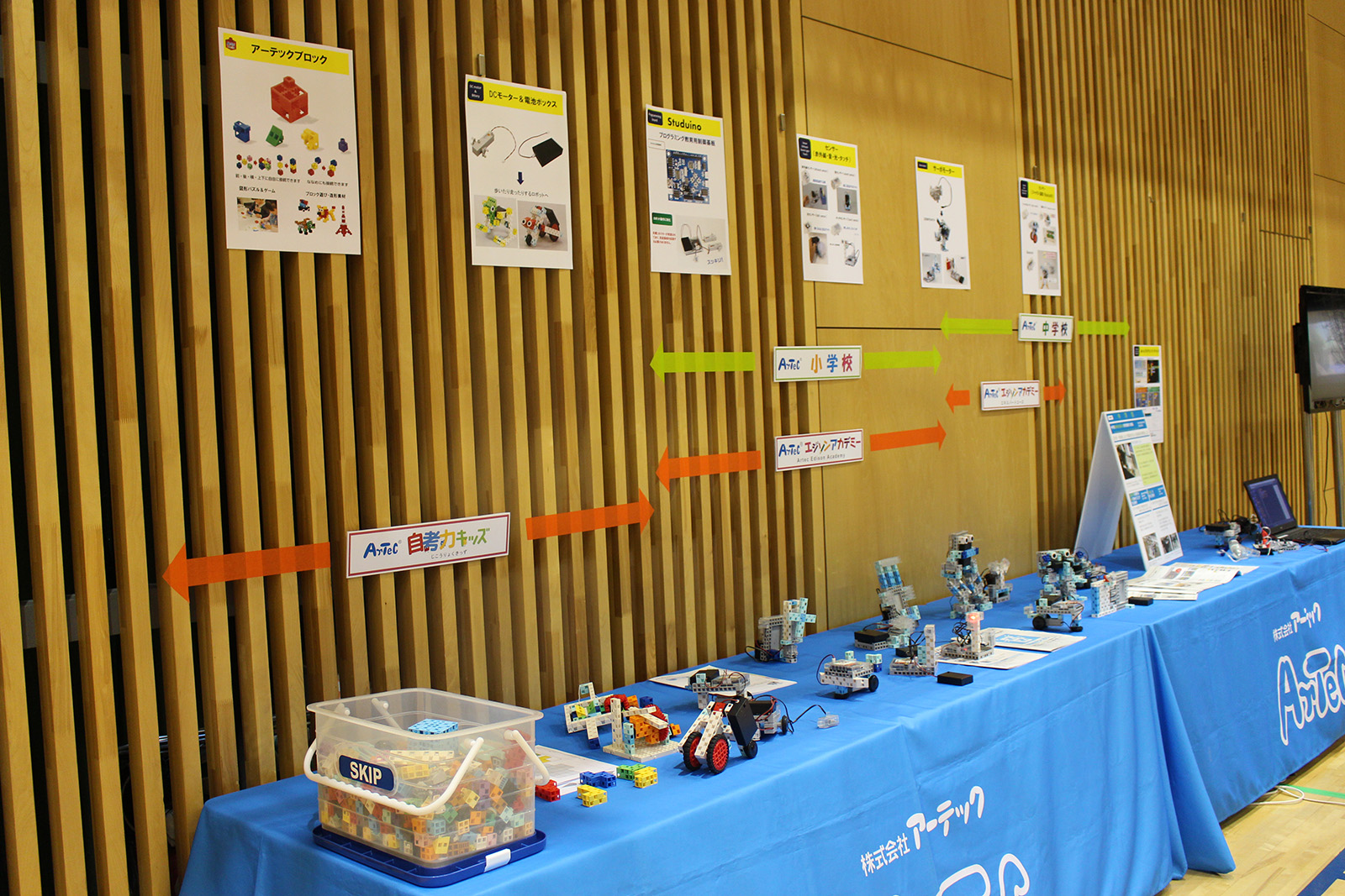 展示されていたアーテックロボ