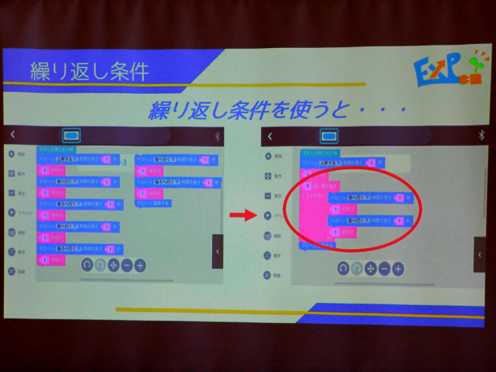 繰り返し条件を使うことで、短く間違いを少なくできる
