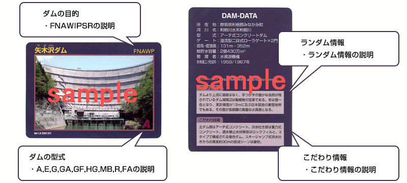 国土交通省デザイン準拠の公式ダムカード。<a href="https://www.google.co.jp/search?q=%E3%83%80%E3%83%A0%E3%82%AB%E3%83%BC%E3%83%89&rlz=1C1CHPN_jaJP559JP559&source=lnms&tbm=isch&sa=X&ved=0ahUKEwiXjd_F3-PYAhWCzLwKHTQGCgwQ_AUICigB&biw=1920&bih=1069" class="n" target="_blank">ネットを検索すると</a>、驚くほど多くのコレクターがいてビックリ！