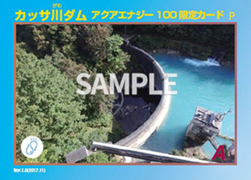 東京電力が独自に発行し、「アクアエナジー100」の加入者のみに配布されるダムカード。全部で22種類ある