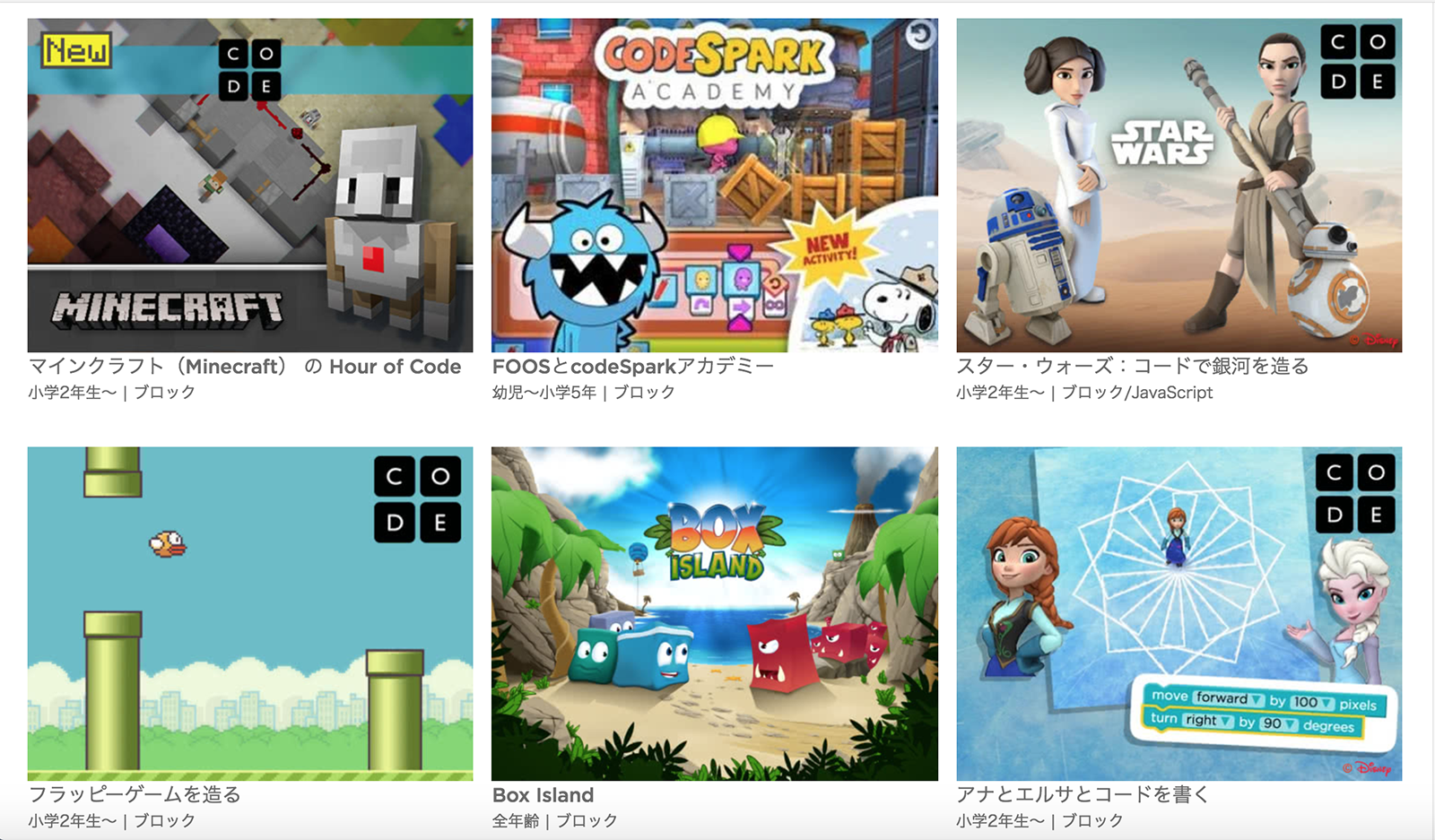誰もが一度は見たことがあるキャラクターのアクティビティが並ぶ
