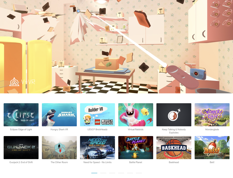 <a href="https://vr.google.com/intl/ja_jp/daydream/experiences/">Daydreamの公式サイト</a>でも数多くの対応タイトルが紹介されている