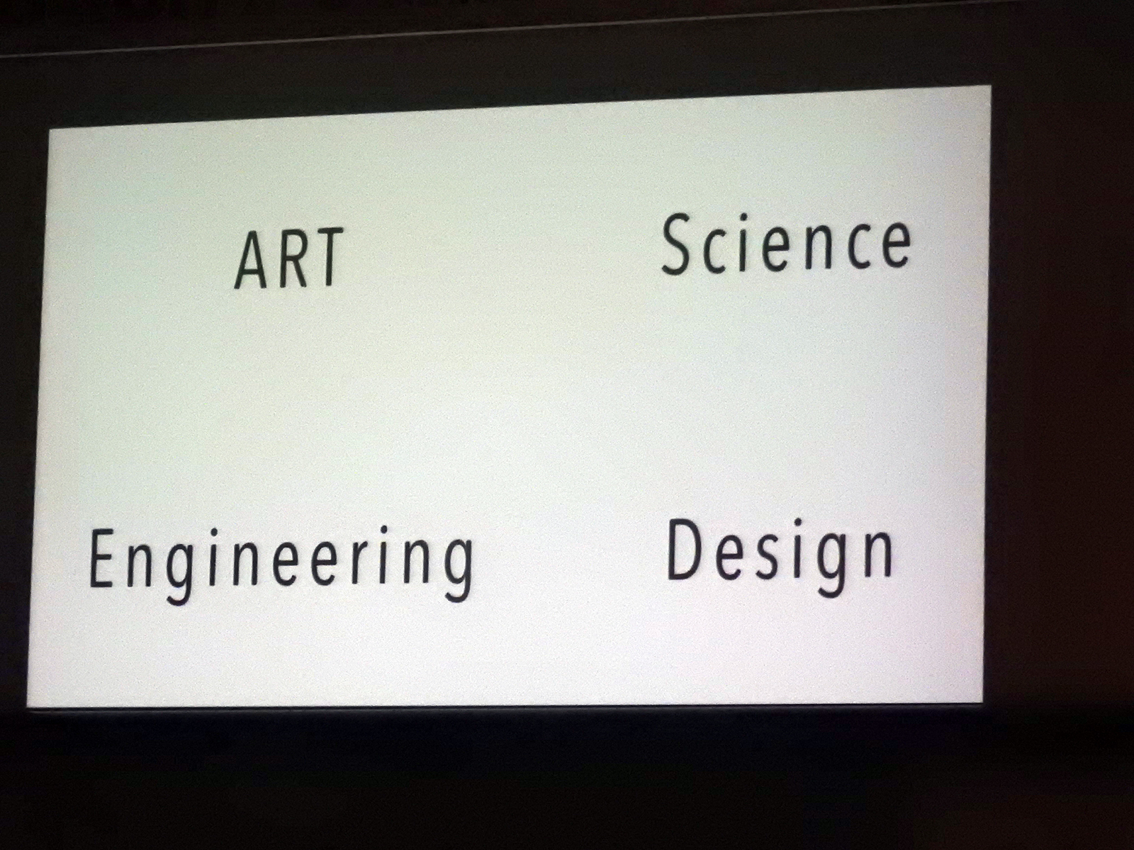 アート、サイエンス、エンジニアリング、デザインの4つが重要