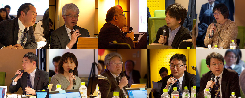 （上段左より）山口氏、西尾氏、西田氏、豊福氏、村上氏<br>（下段左より）鈴木氏、神谷氏、矢吹氏、榎本氏、砂岡氏
