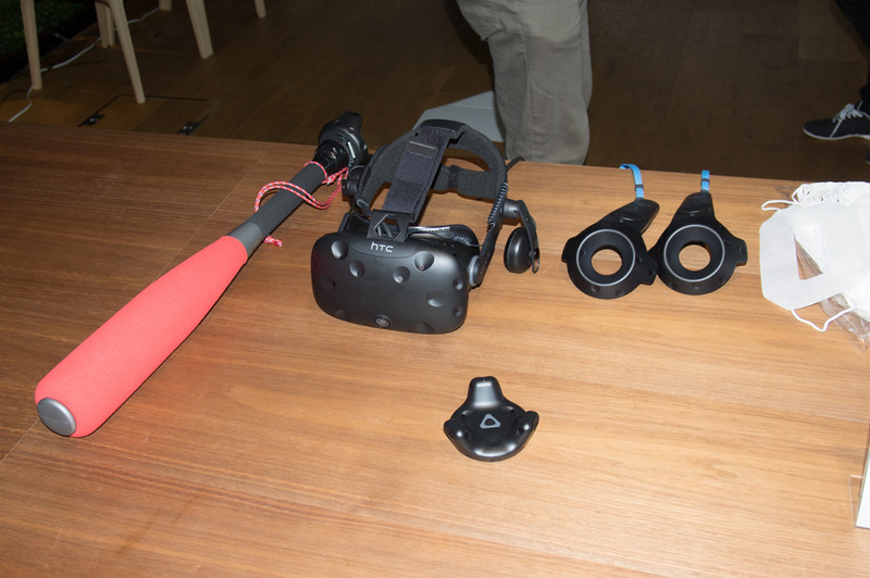バット部分にViveトラッカーを取り付けている