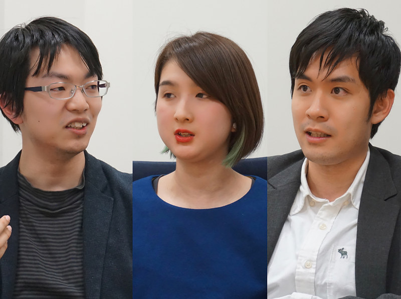 （右から）鵜飼佑氏、和田夏実氏、米辻泰山氏