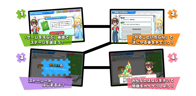 ストーリーを楽しみながら学べる