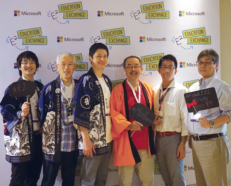 「Microsoft Education Exchange2018」に参加した6名の日本の教育者たち。左から、小池翔太氏、堀田隆史氏、堀井清毅氏、稲葉通太氏、岩田智文氏、角田佳隆氏