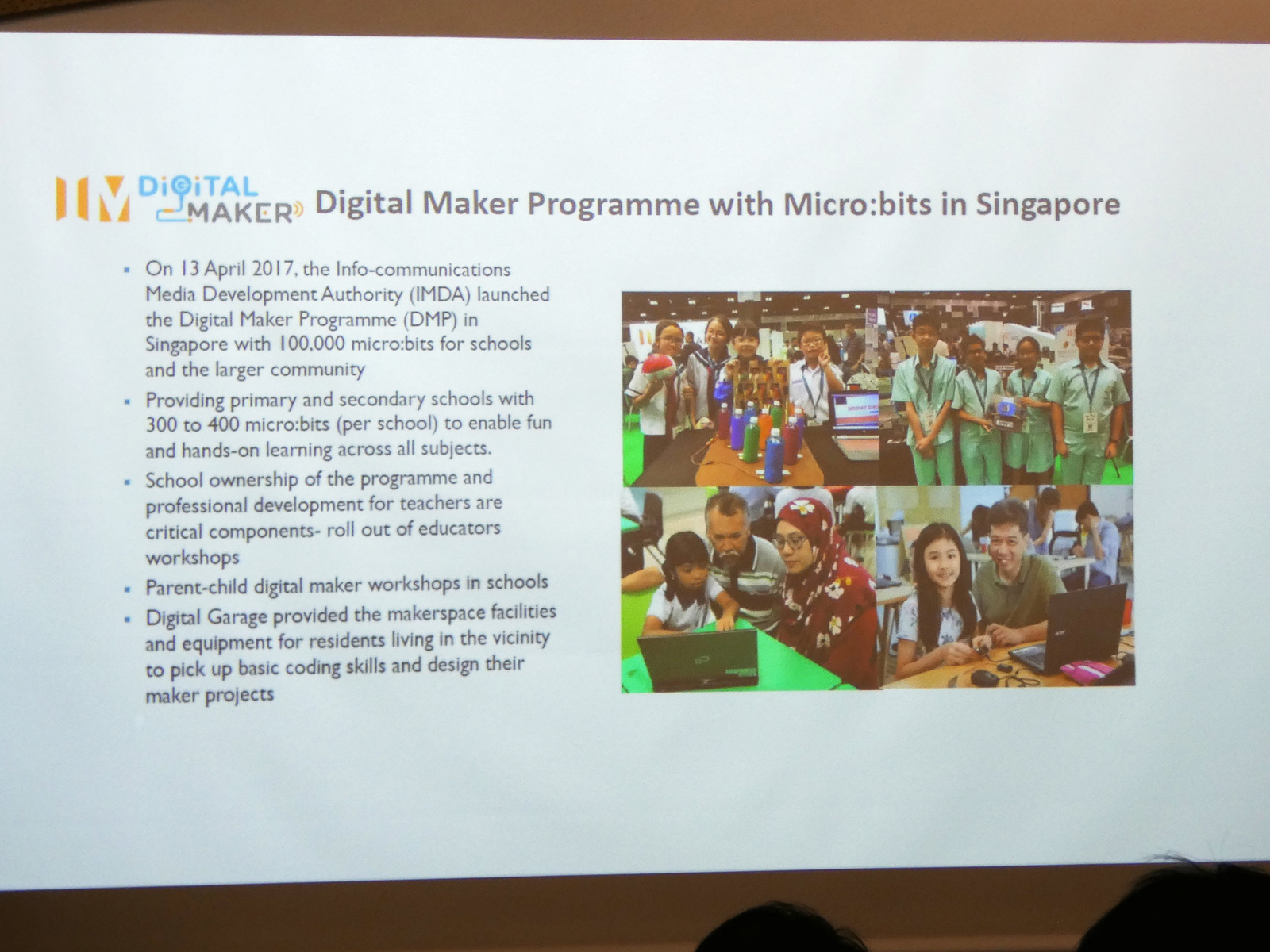 シンガポールのInfo-communications Media Development Authorityが主導したDigital Maker Programme