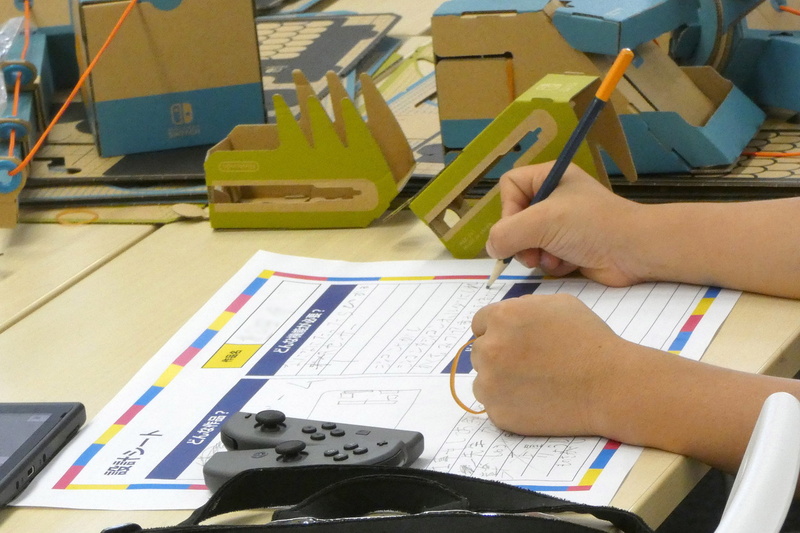 アイディアシートに発明品のイメージや機能などをまとめる