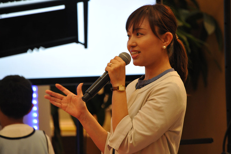 子供達にエールを送るヤマハ発動機株式会社 ロボティクス事業部 FA統括部 西川愛子氏