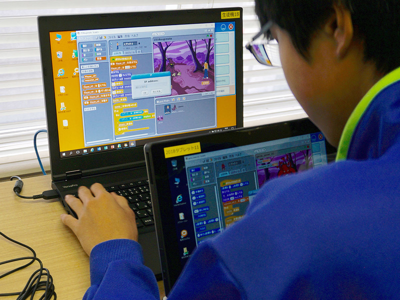 生徒側からサーバー側のScratchプロジェクトに接続