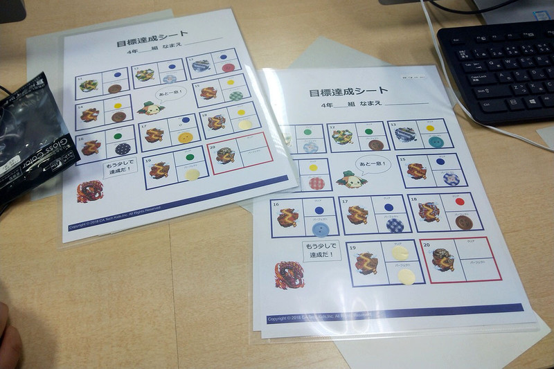 目標達成シートには「クリア」と「パーフェクト」を分けて到達度を可視化した