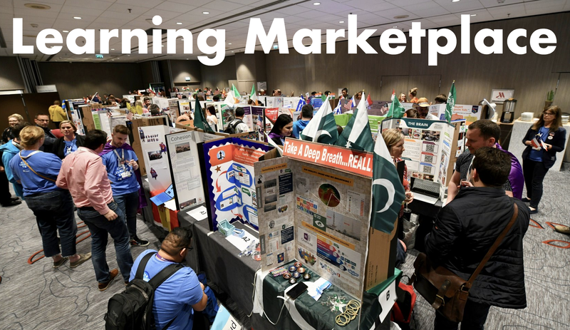 各国の教育者がこれまでの取り組みを披露し合う「Learning Marketplace」
