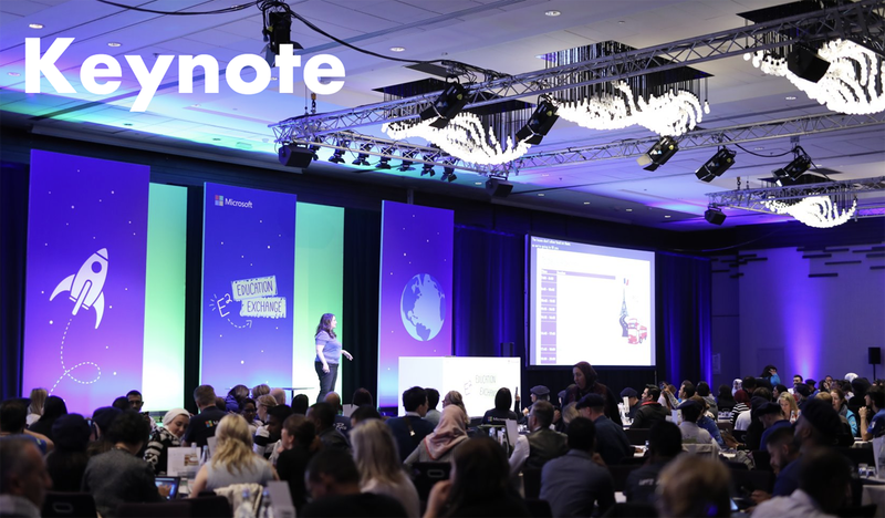「Microsoft Education Exchange」、Keynoteの様子