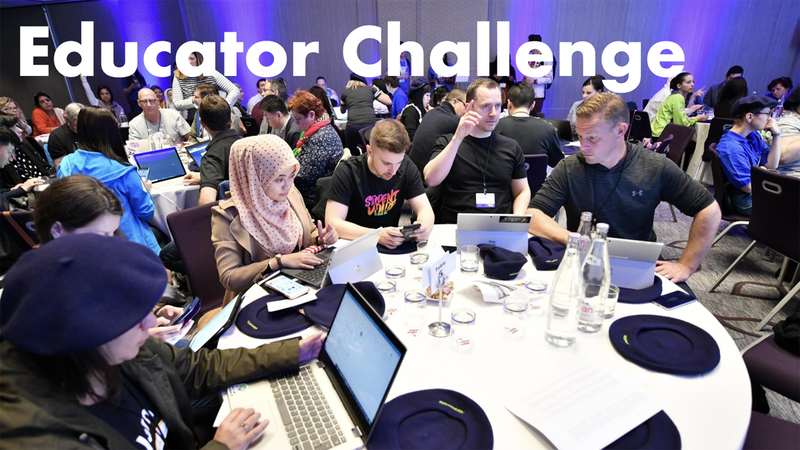 「Educator Challenge」と呼ばれるグループワークでは、参加者全員にグループに分かれて授業をデザインする