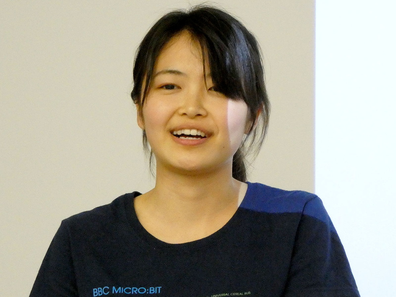 みんなのコード パートナー事業部 畑 紗羅氏は同キットに込めた思いを語り、涙ぐむシーンも