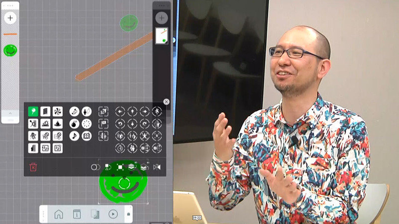 対してSpringin’はその絵のもつ性質を「属性・関係性」としてアイコンをタップすることでプログラムする