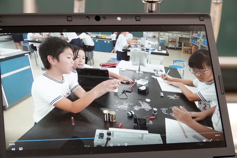 5年生の電磁石実験の様子