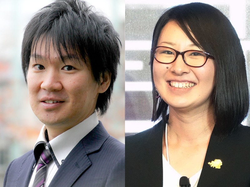 写真左から、今回話を伺った立命館小学校 正頭英和教諭、滋賀県立米原高等学校 堀尾美央教諭