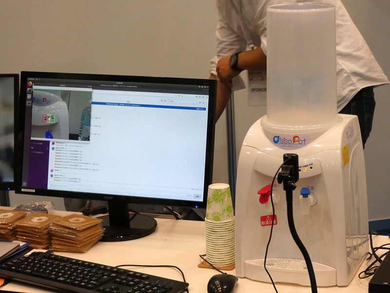 ウォーターサーバーをカメラで監視、ディープラーニングを使った画像認識で水の量を検知して、少なくなればメッセージで知らせるという部分をRPAで自動化した株式会社ABEJAのシステム