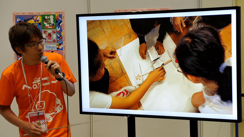 へボコンの授業の様子、ロボットにはmicro:bitと100円ショップで買える部品が使われたとか