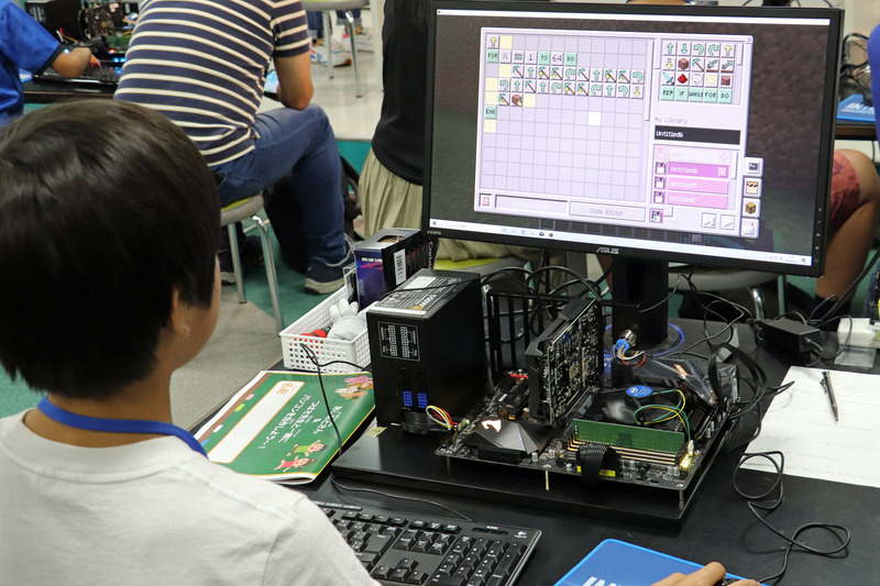 最後は自分でプログラムを自由に作る時間もあった