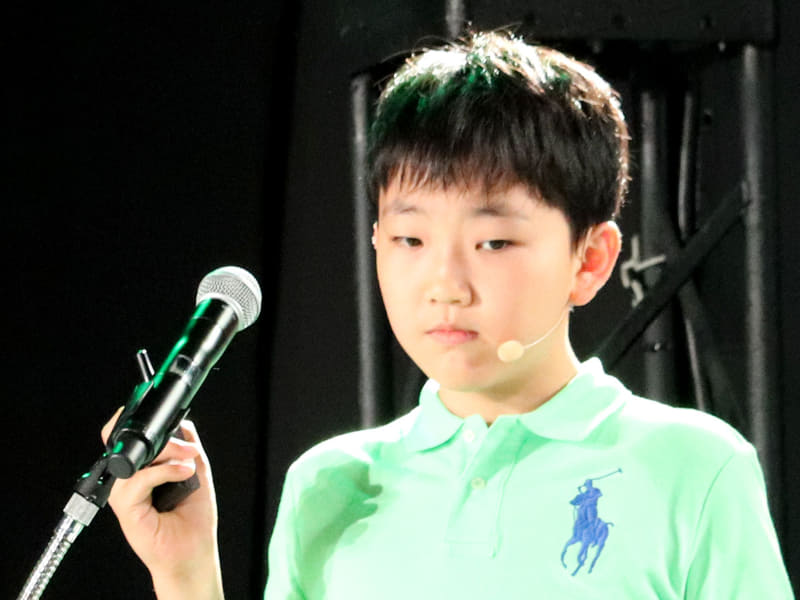 神奈川県横浜市立美しが丘小学校 池上颯人さん（小5）の開発期間は1年以上、開発しなかったのは高熱でダウンした1日だけと語る