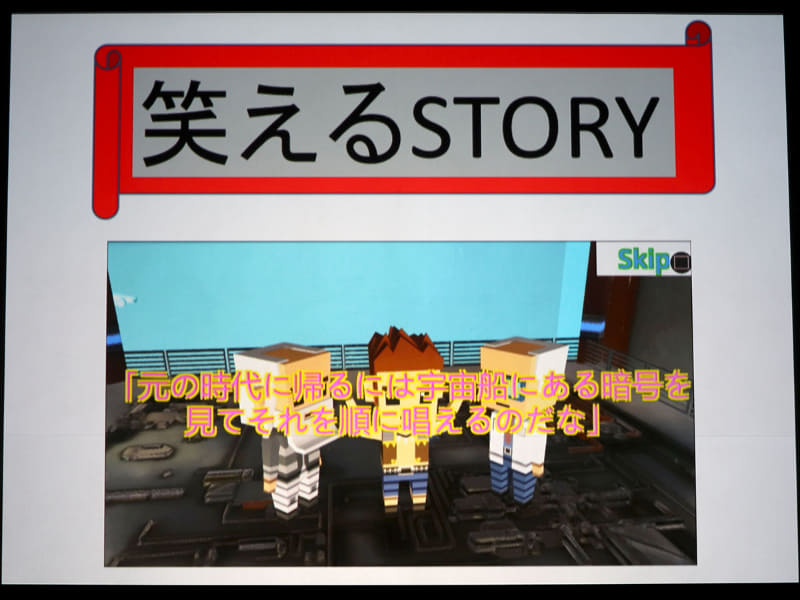 ゲーム序盤で主人公がいきなりタイムワープするというストーリーから始まり、ステージが進むにつれて、さらに面白いストーリーが展開するように工夫したという