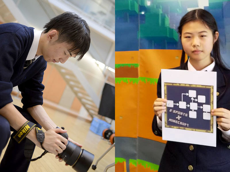 写真左から、当日の写真を担当してくれた郷野翔太朗さんと、スタンプラリーを作ってくれた大江華蓮さん