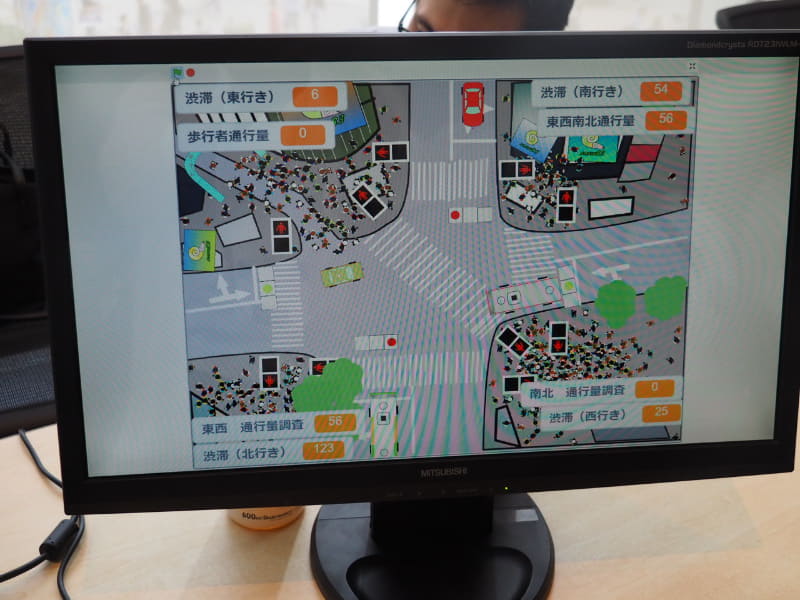 現実シリーズ2 渋谷スクランブル交差点信号機は、実際に出向いて取材して開発したというシュミュレーション