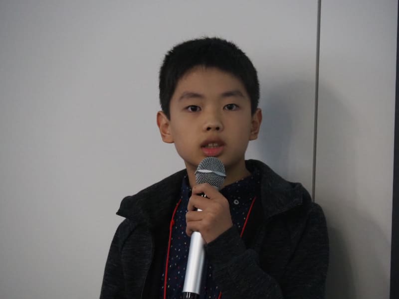 「TILES」の作者、井上将煌さん（小6）