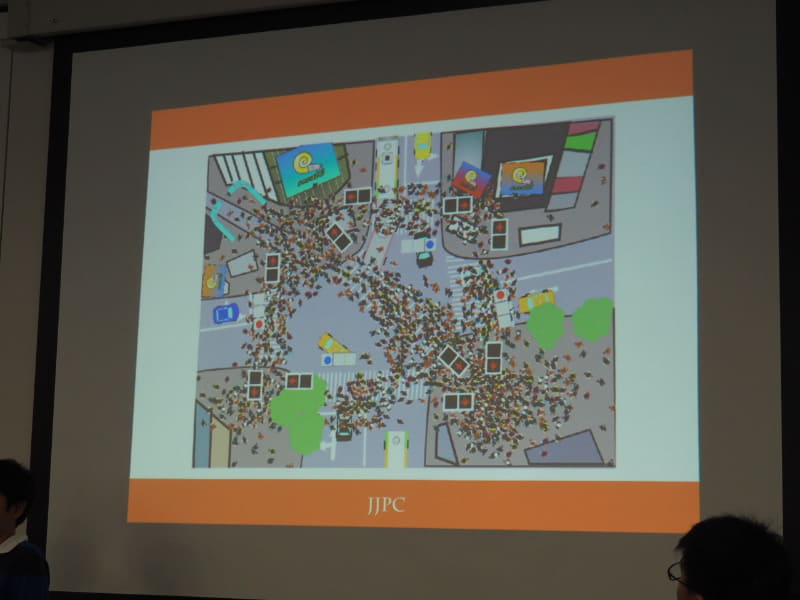 現実シリーズ2 渋谷スクランブル交差点信号機は、実際に出向いて取材して開発したというシュミュレーション