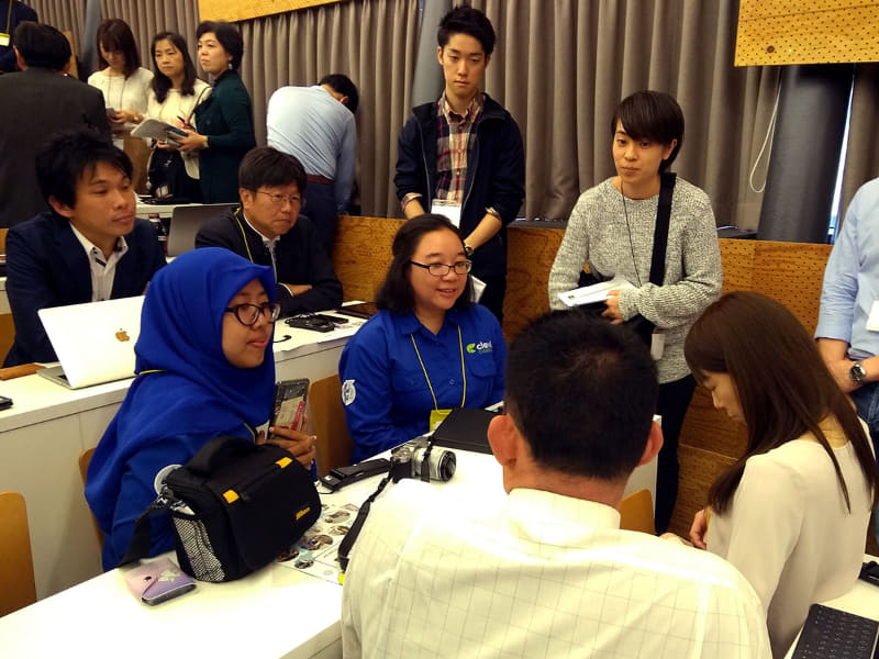 参加者は各グループにアジア各国からのリーダーを交え、さまざまなやり取りが行われた