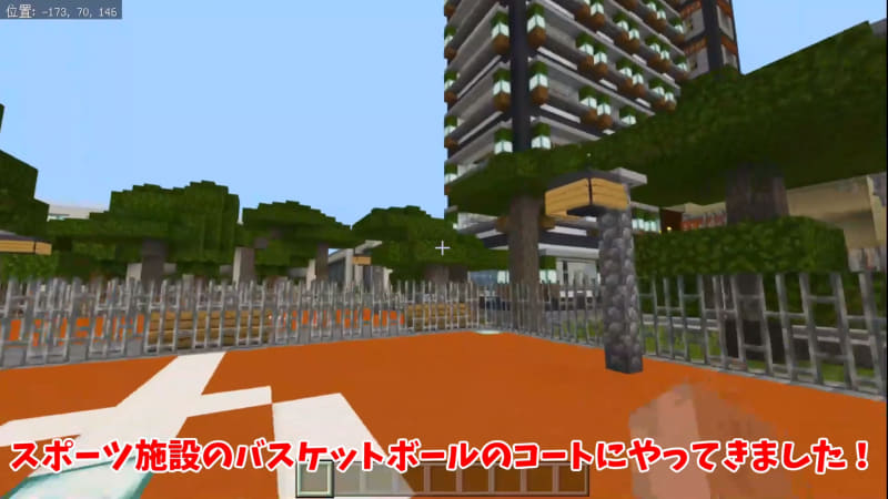 バスケットコートのほか、サッカースタジアムやボーリング場などのスポーツ施設を建築