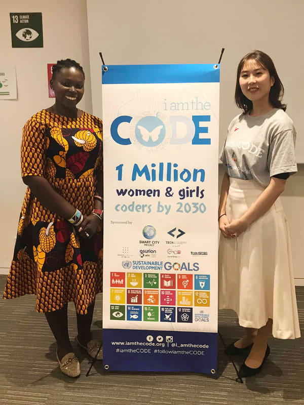 iamtheCODE Founder Mariéme Jamme氏（左）とWaffle Founder 田中沙弥果氏（右）（写真提供：Waffle）