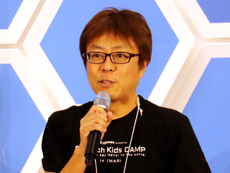 株式会社Cygames 星野健一氏「いろいろなトラブルがあると思うが、悔いのないように自分の力をしっかり出し切れるよう頑張ってほしい」