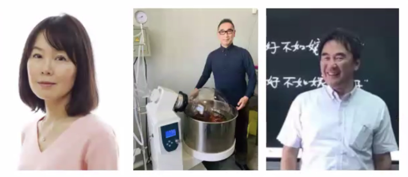 写真左より）経済ジャーナリスト浦上早苗氏、松井味噌株式会社 代表取締役 松井健一氏、常翔学園中学校・高等学校教頭の田代浩和氏