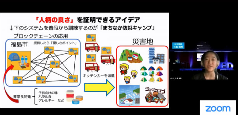 「まちなか防災キャンプ」N中等部2年生 七島 海希さん