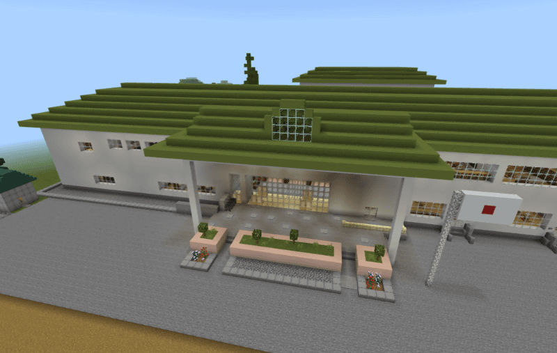 つがる市立育成小学校の子どもたちが教育版マインクラフトで作った校舎