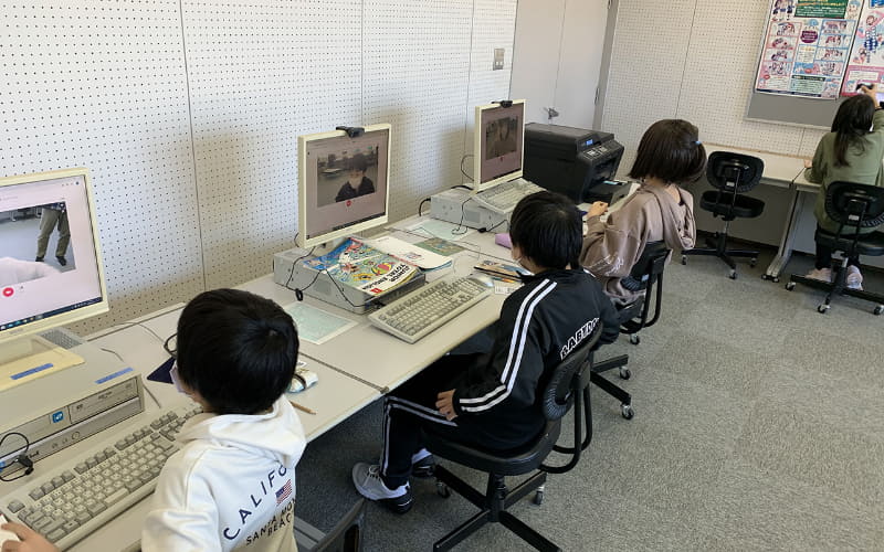 Flipgridを活用した海外との交流学習の様子