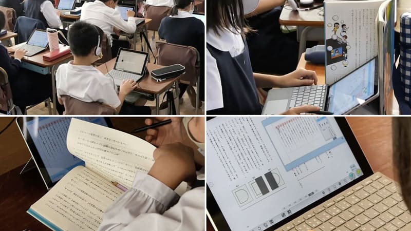 紙、デジタル、デジタル+音声など好きな方法で読んでいる様子