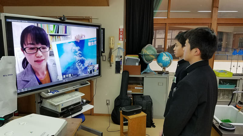 高森町では遠隔授業も本格的に実施されている